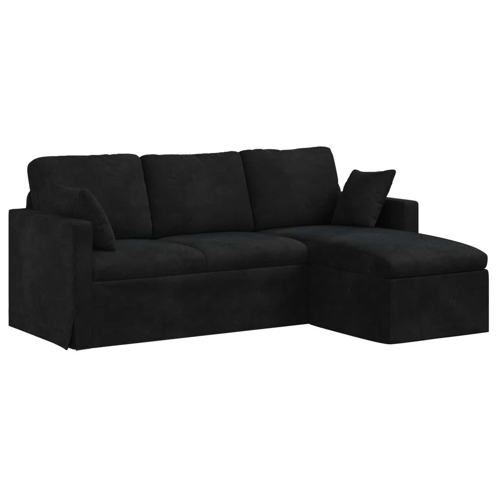 Sofa Schwarz 198 x 134 x 80 cm Samt