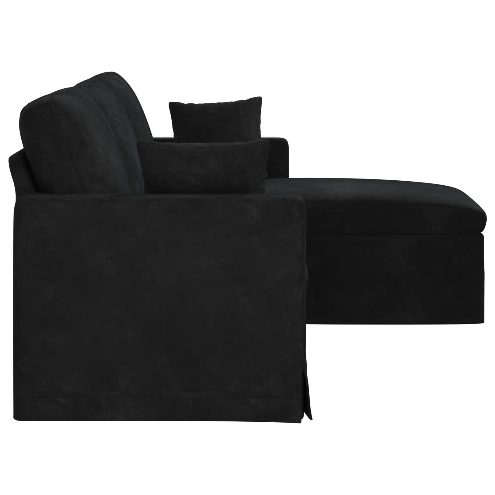 Sofa Schwarz 198 x 134 x 80 cm Samt