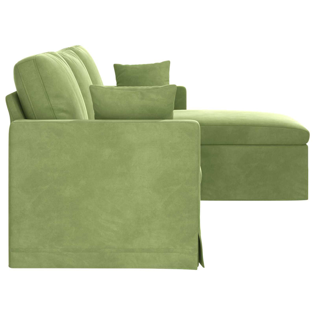 Sofa Hellgrün 228 x 134 x 80 cm Samt