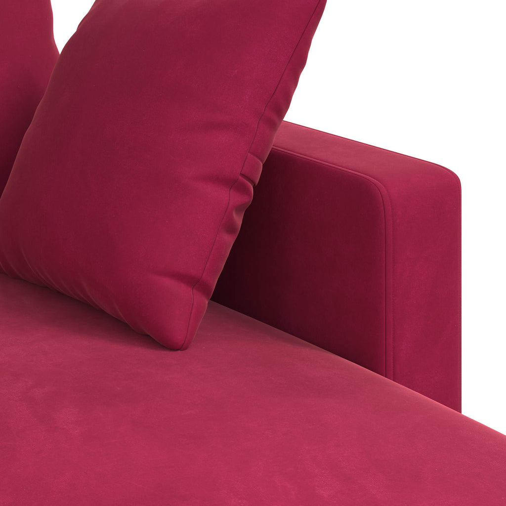 Sofa Weinrot 228 x 134 x 80 cm Samt