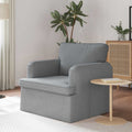 Sofa Hellgrau 84 x 80 x 85 cm Stoff