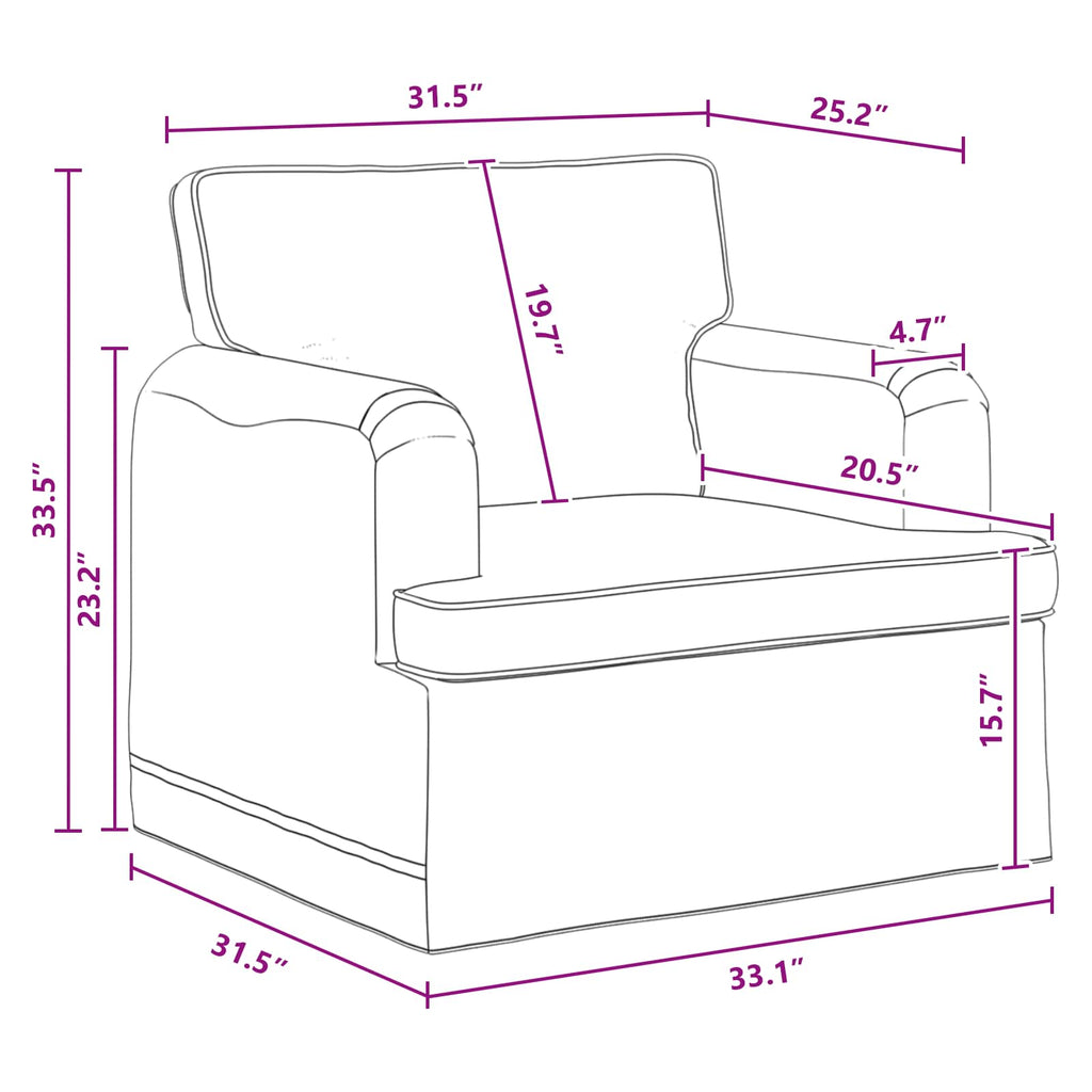 Sofa Dunkelgrau 84 x 80 x 85 cm Stoff