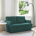 Sofa Dunkelgrün 144 x 80 x 85 cm Stoff