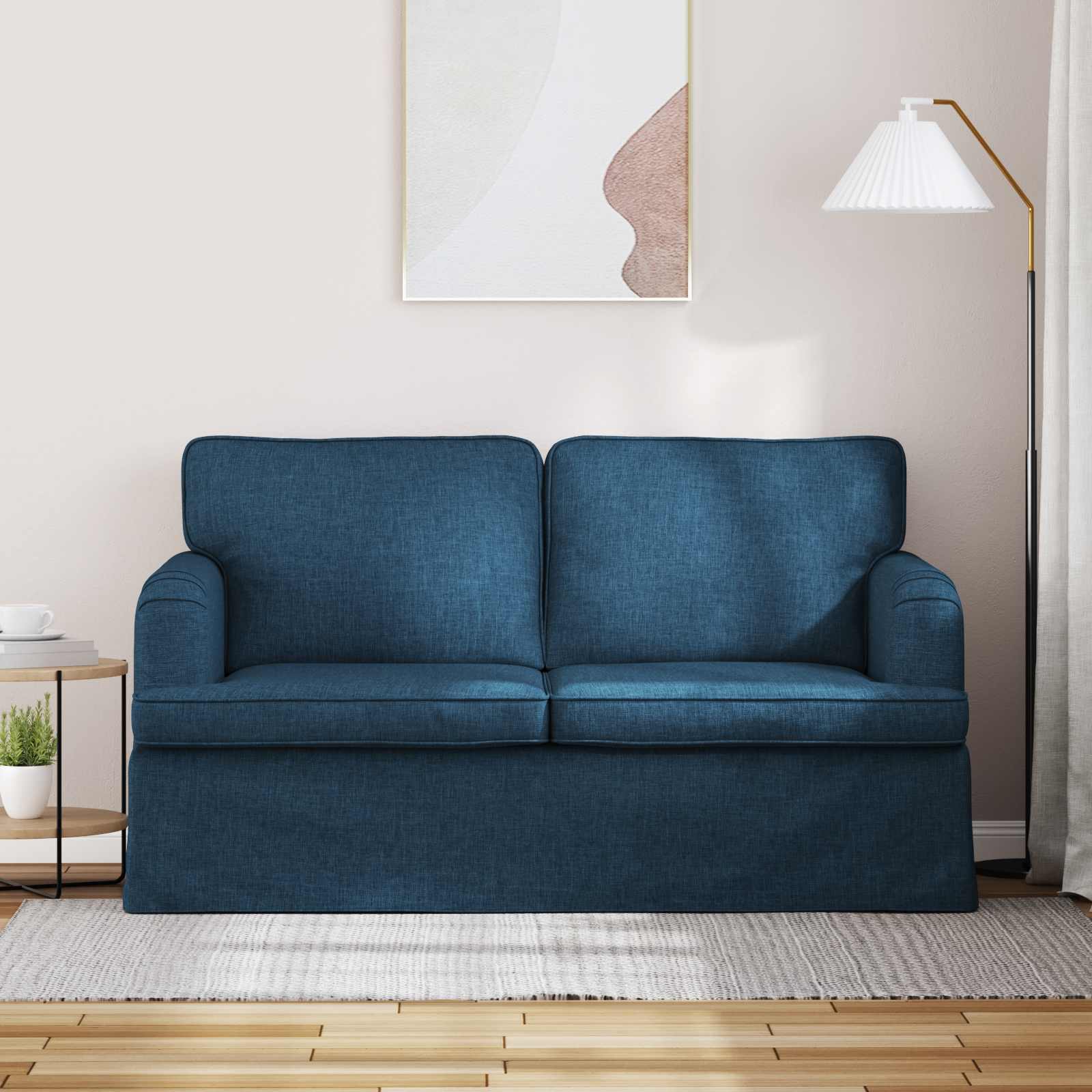 Sofa Blau 144 x 80 x 85 cm Stoff