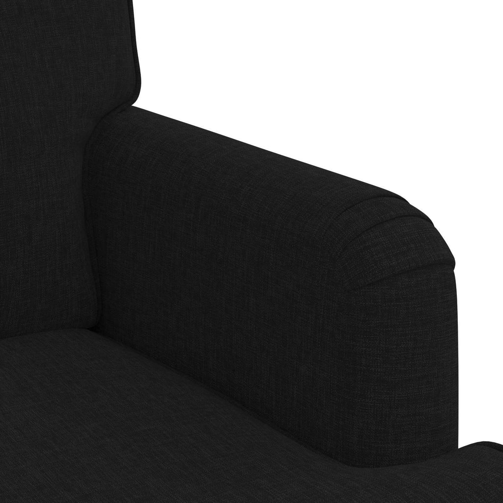 Sofa Schwarz 201 x 80 x 85 cm Stoff