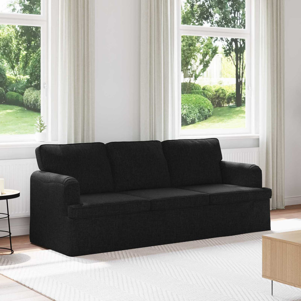 Sofa Schwarz 201 x 80 x 85 cm Stoff