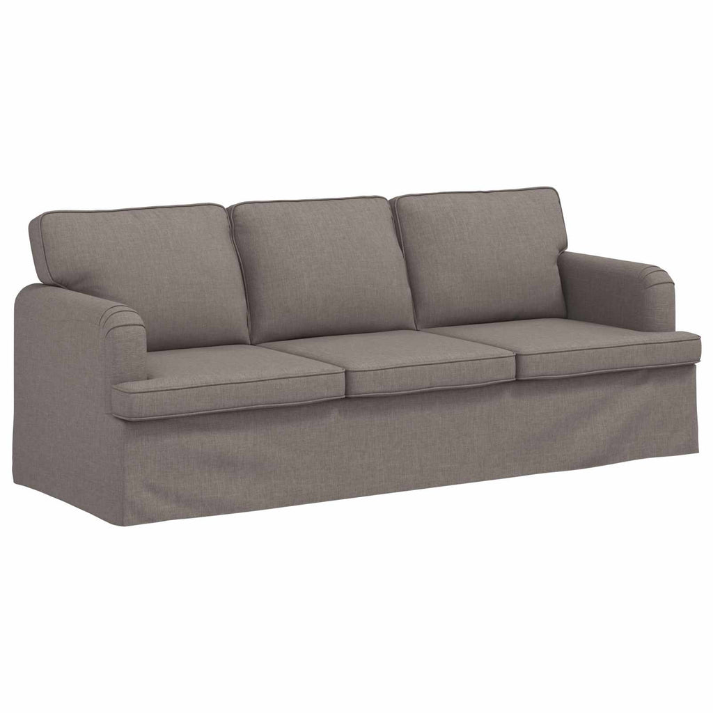 Sofa Taupe 201 x 80 x 85 cm Stoff