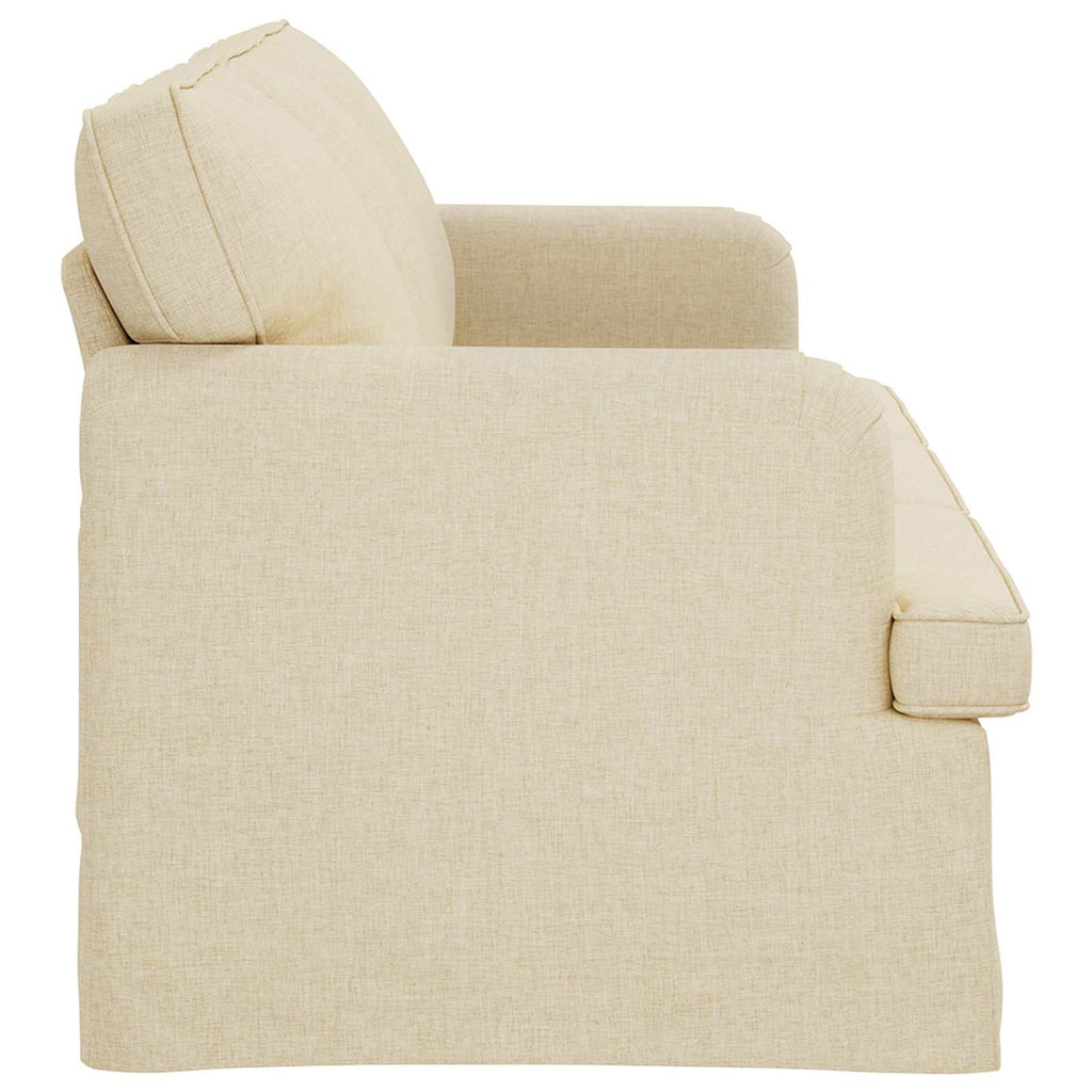Sofa Creme 201 x 80 x 85 cm Stoff