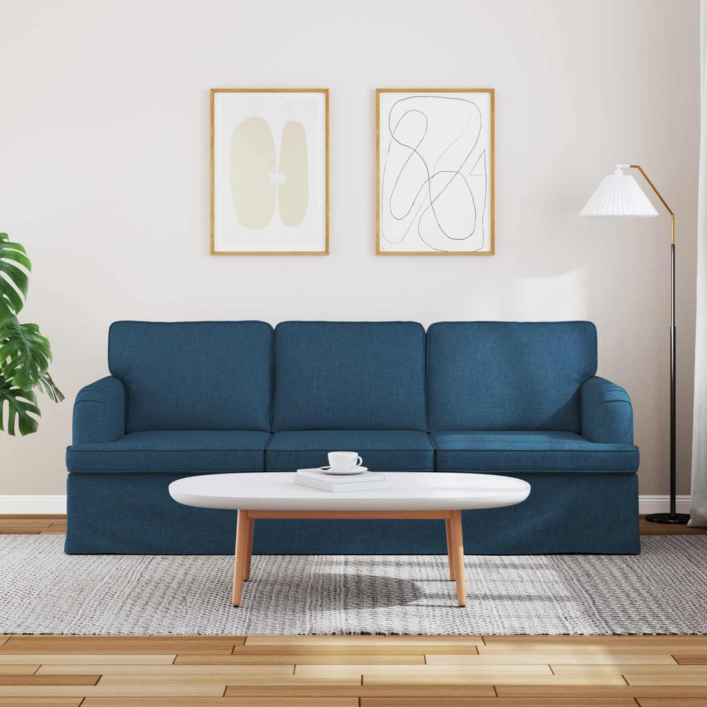 Sofa Blau 201 x 80 x 85 cm Stoff