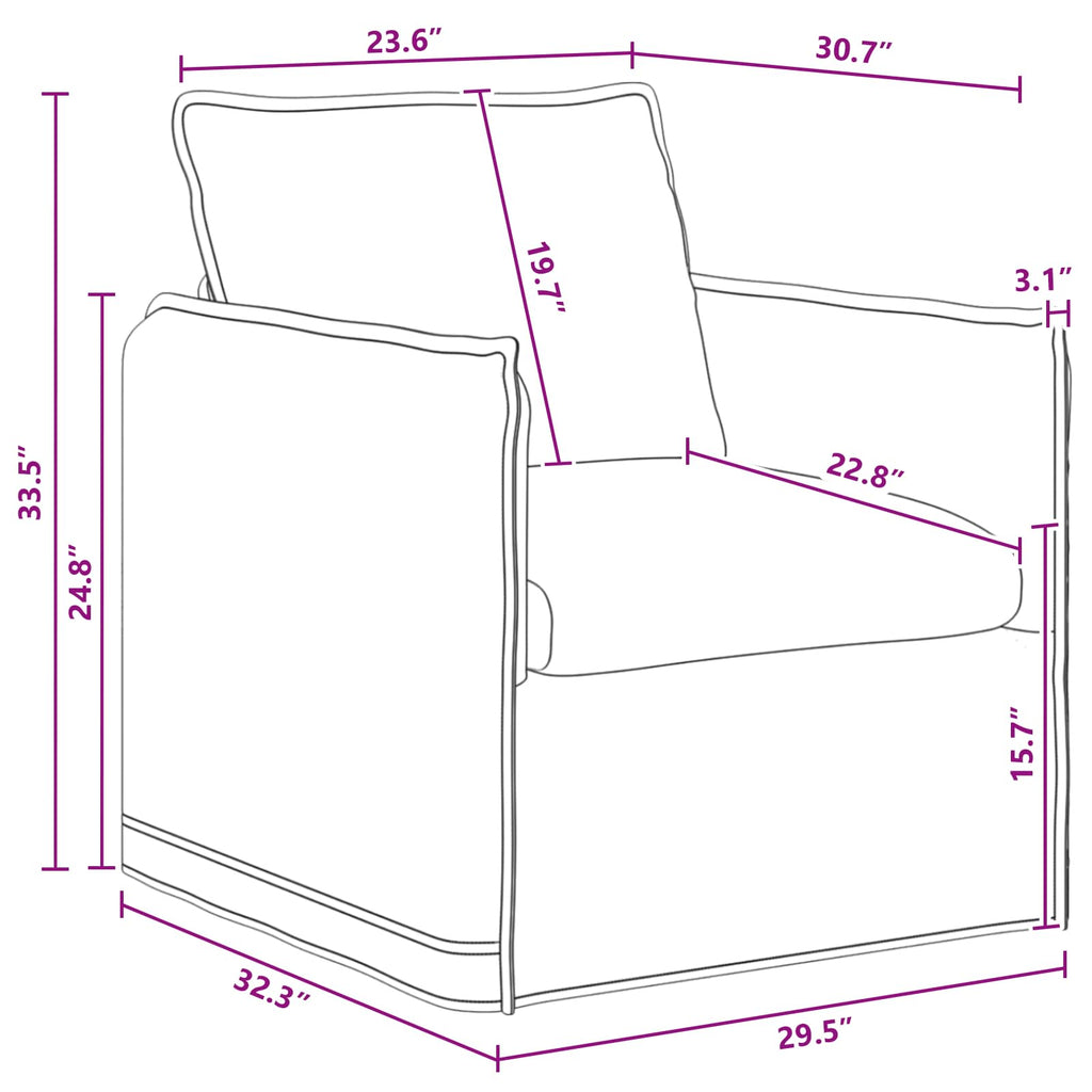 Sofa Dunkelgrau 75 x 82 x 85 cm Stoff