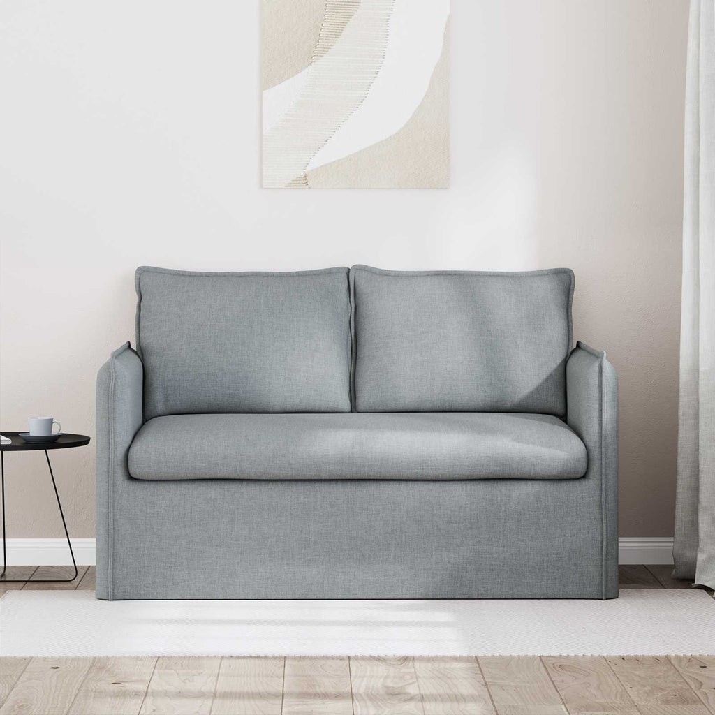 Sofa Hellgrau 136 x 82 x 85 cm Stoff