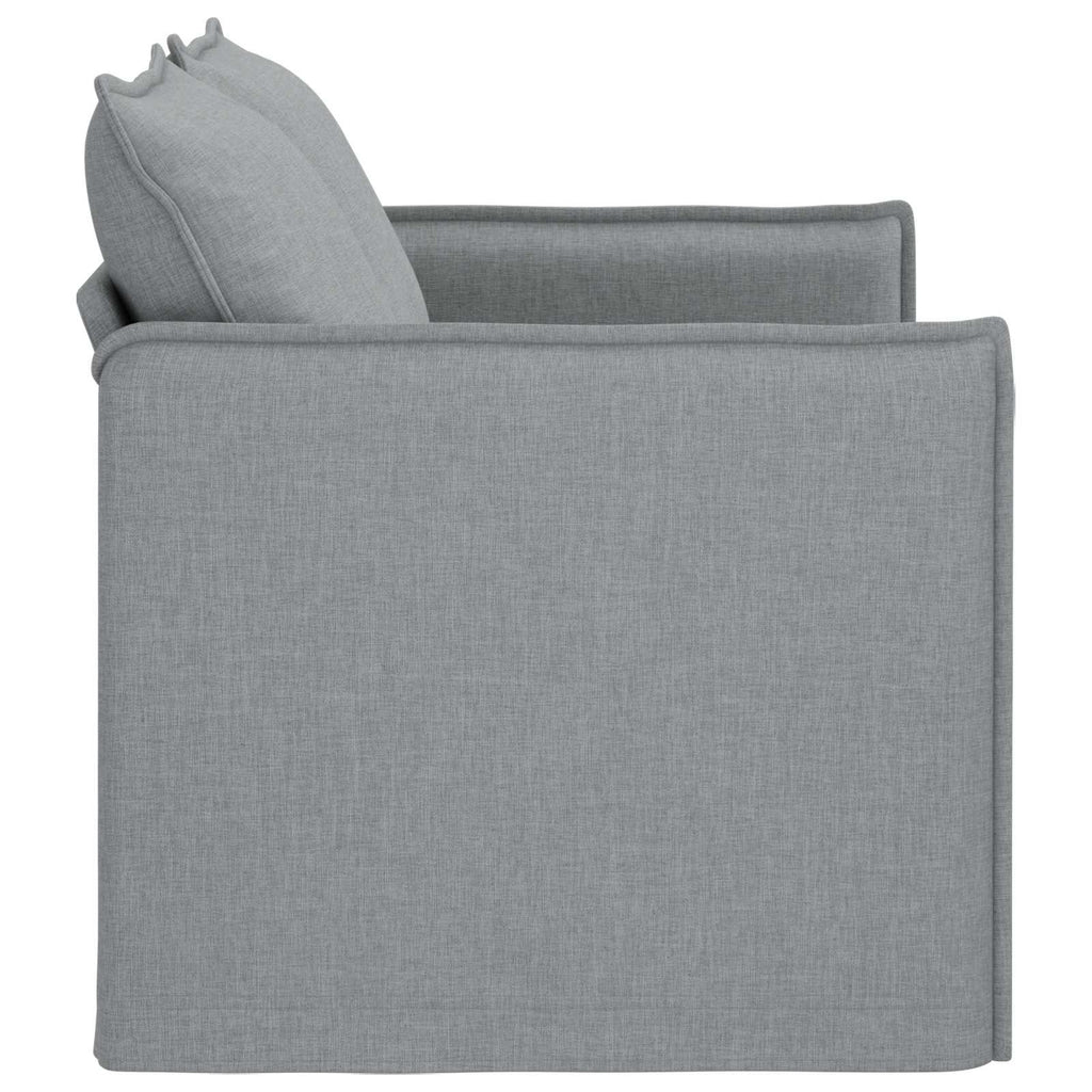 Sofa Hellgrau 136 x 82 x 85 cm Stoff