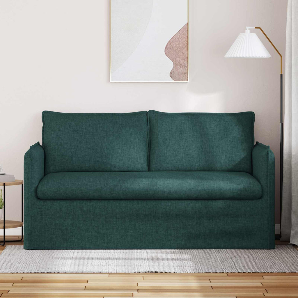 Sofa Dunkelgrün 156 x 82 x 85 cm Stoff