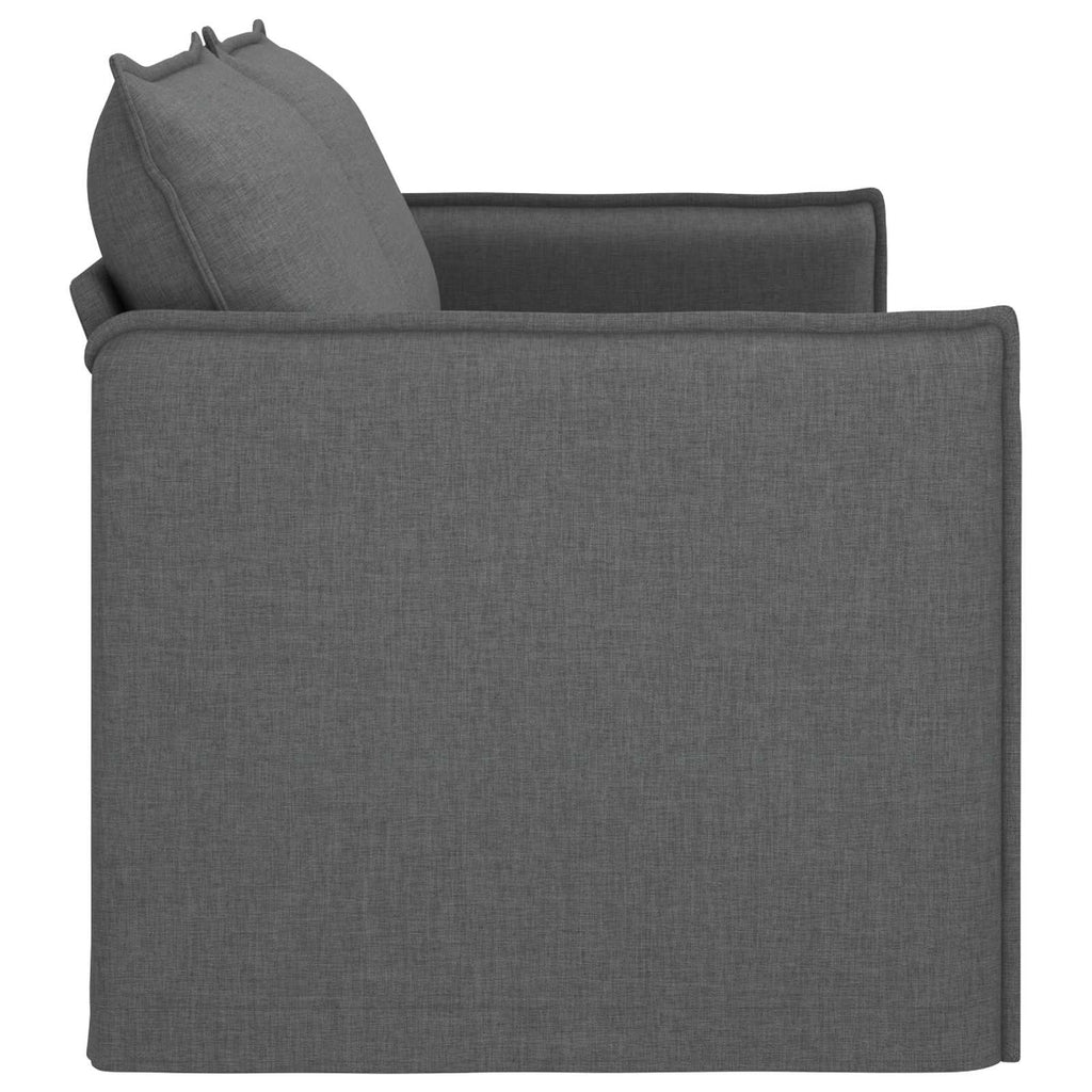 Sofa Dunkelgrau 196 x 82 x 85 cm Stoff