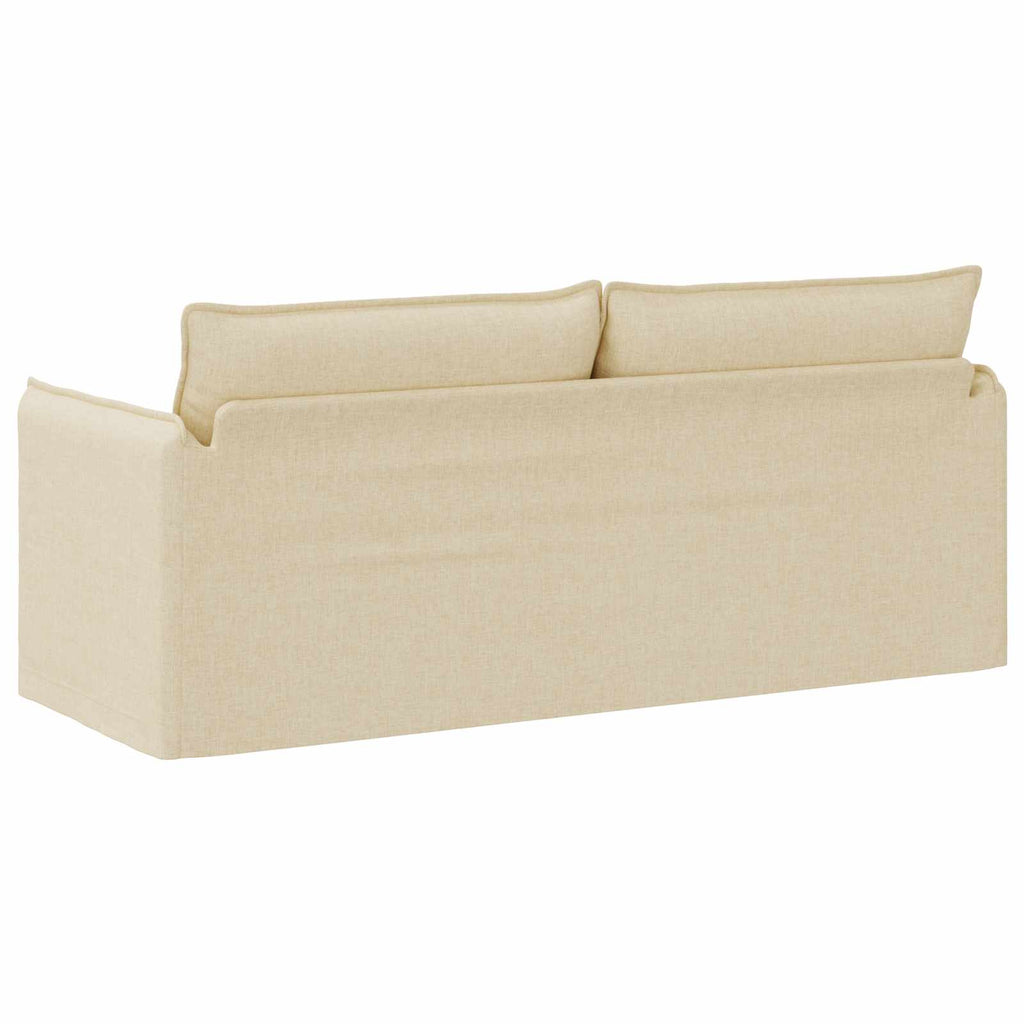 Sofa Creme 196 x 82 x 85 cm Stoff