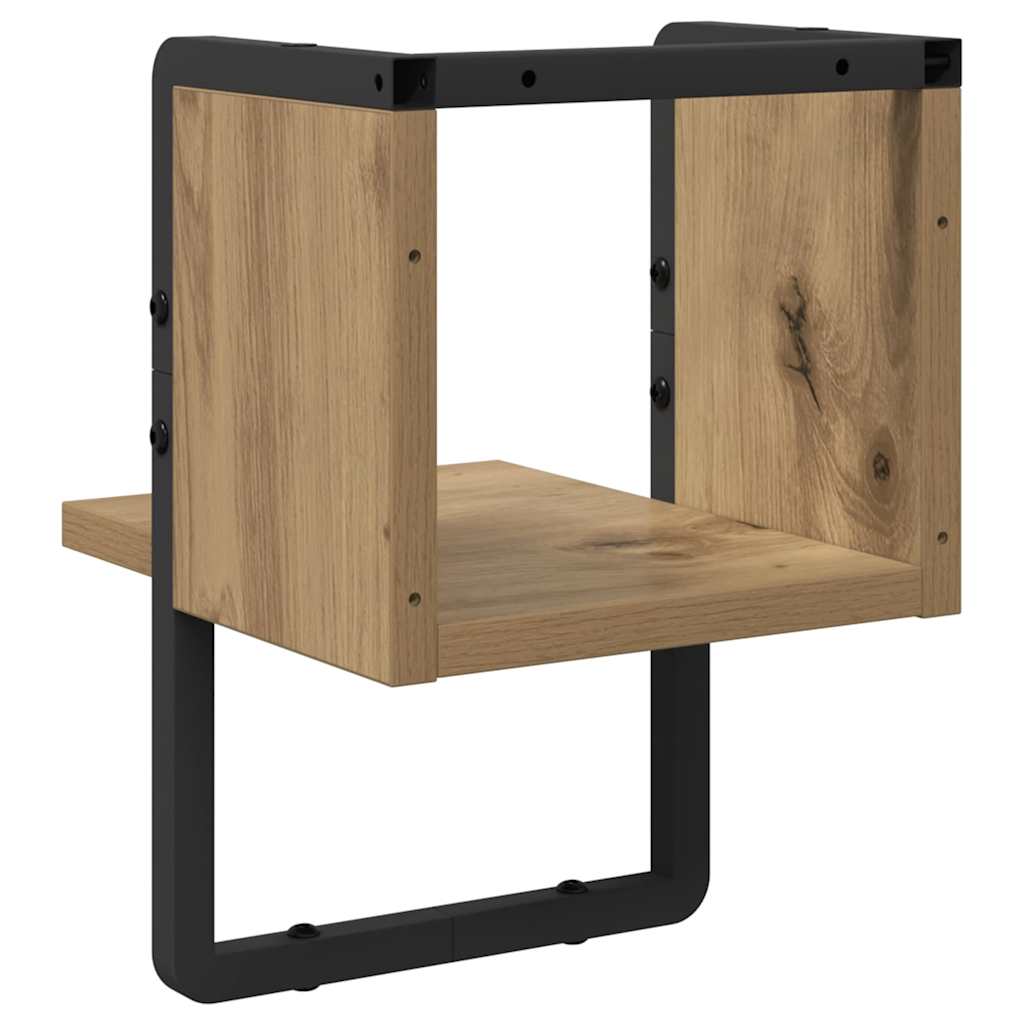 Wandregal Kunsthandwerk Eiche 20 x 25 x 30 cm Holzwerkstoff