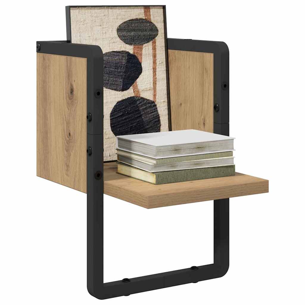 Wandregal Kunsthandwerk Eiche 20 x 25 x 30 cm Holzwerkstoff
