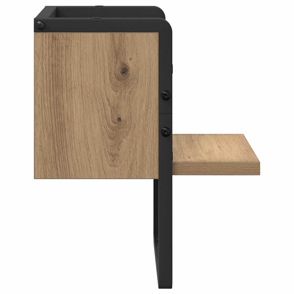 Wandregal Kunsthandwerk Eiche 20 x 25 x 30 cm Holzwerkstoff