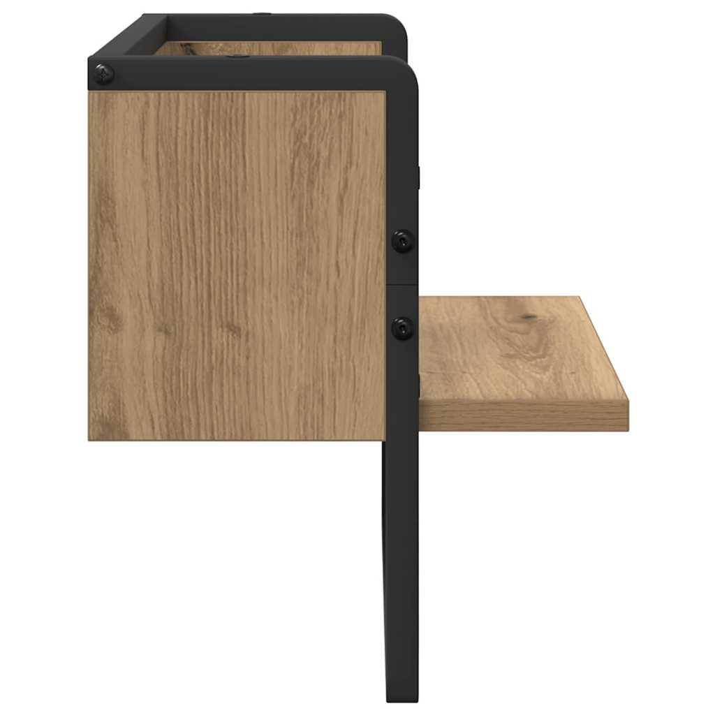 Wandregal Kunsthandwerk Eiche 30 x 25 x 30 cm Holzwerkstoff