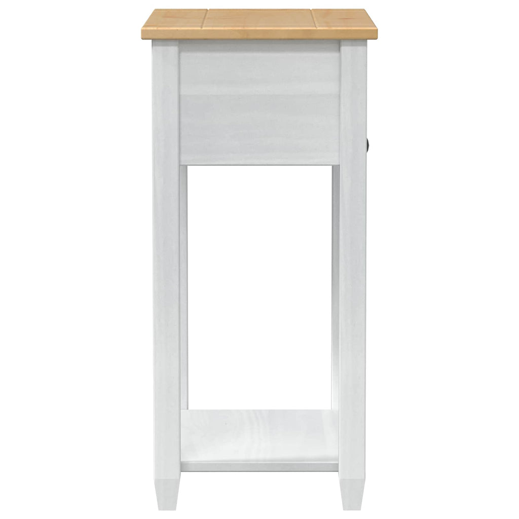 Konsolentisch Weiß 55 x 35 x 73 cm Massives Kiefernholz