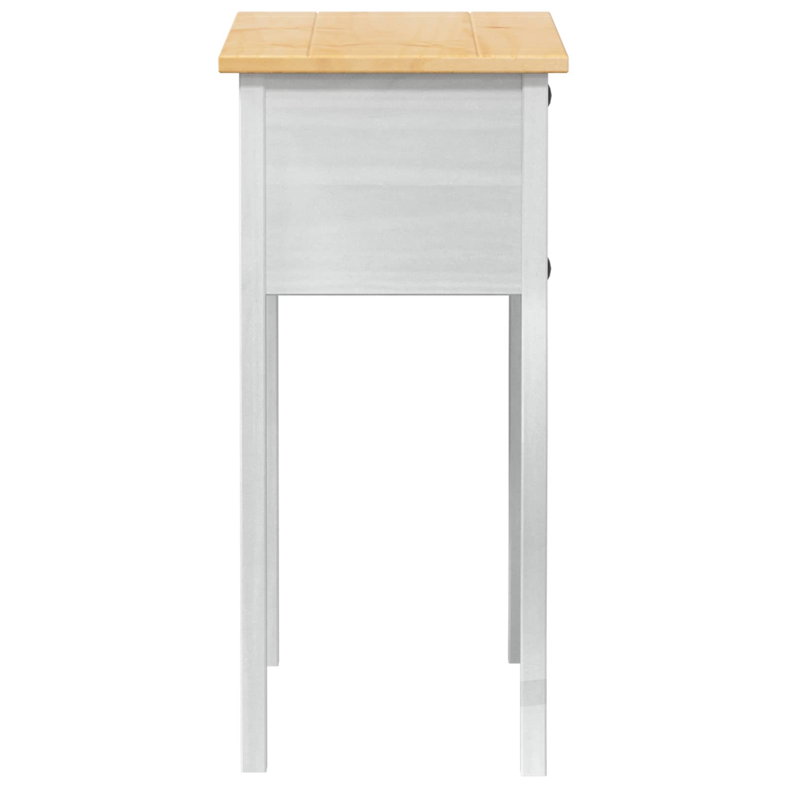Konsolentisch Weiß 73 x 35 x 73 cm Massives Kiefernholz