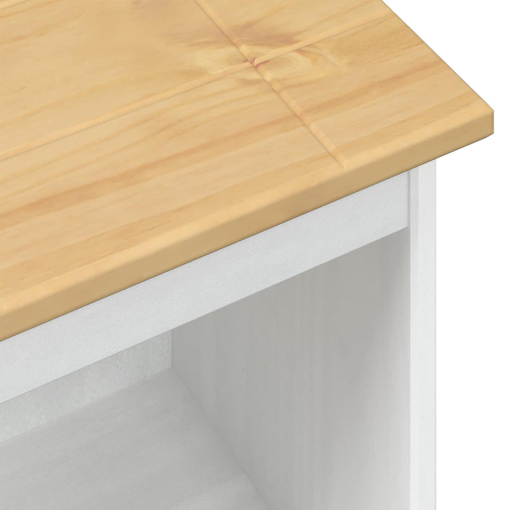 Bücherregal Weiß 46 x 29 x 100 cm Massives Kiefernholz