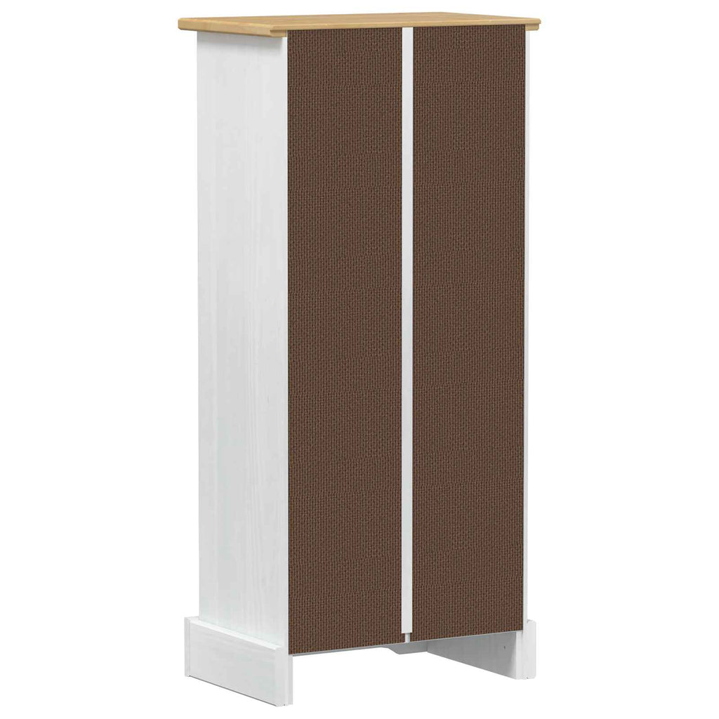Bücherregal Weiß 46 x 29 x 100 cm Massives Kiefernholz