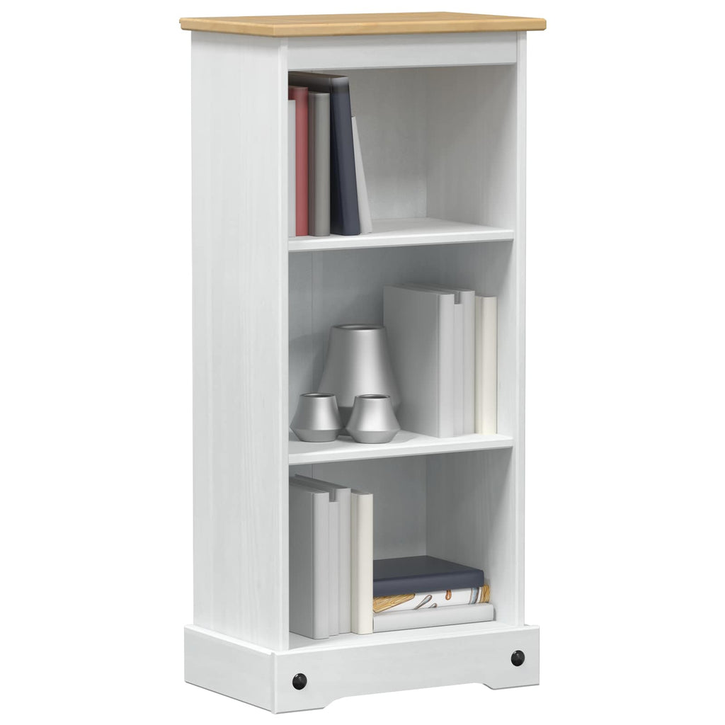 Bücherregal Weiß 46 x 29 x 100 cm Massives Kiefernholz