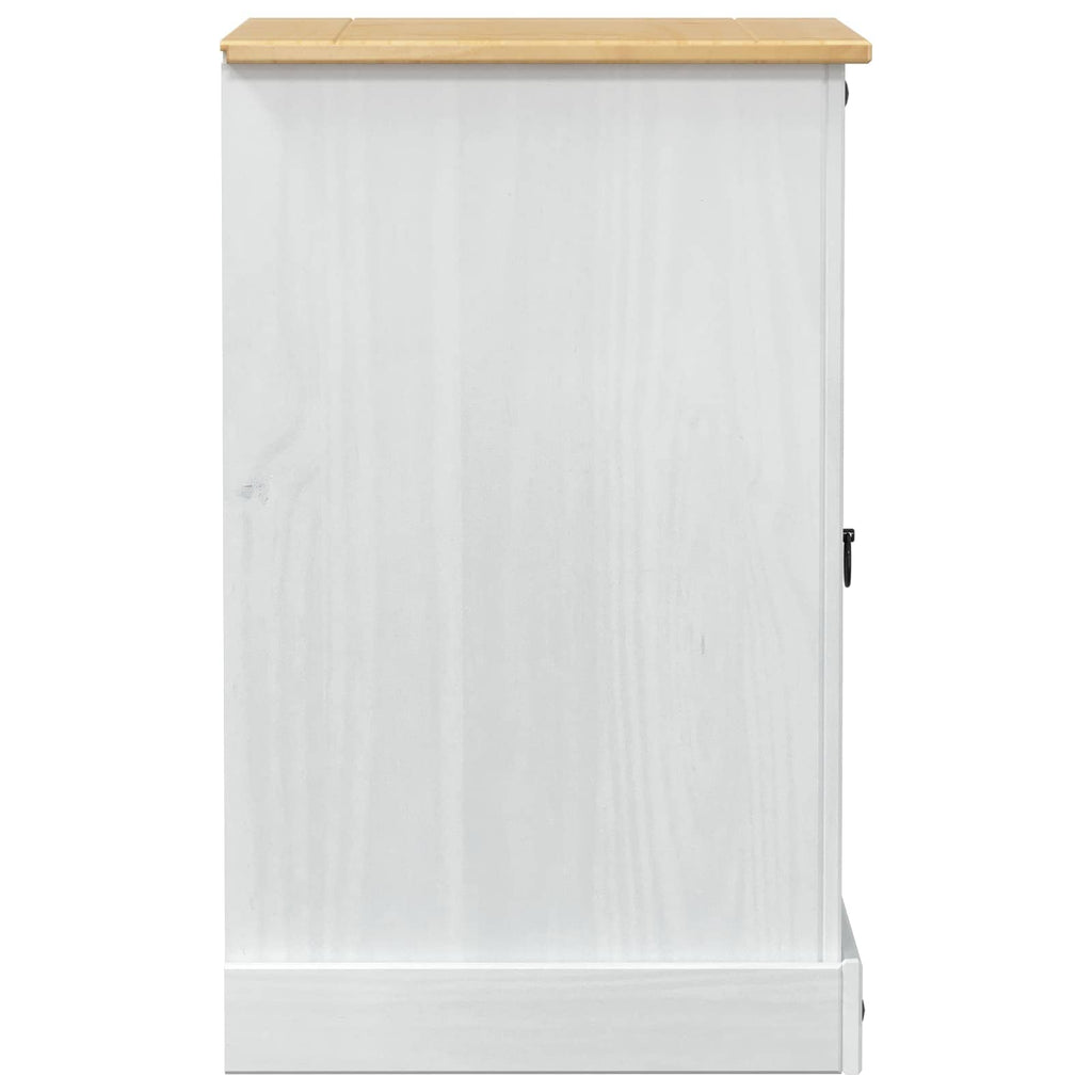 HiFi-Schrank Weiß 60 x 50 x 82 cm Massives Kiefernholz