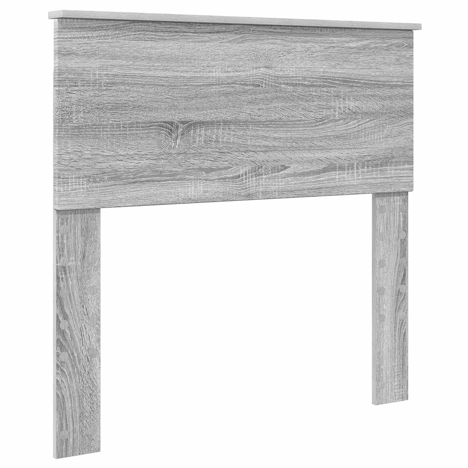 Bettrahmen mit Regal Graues Sonoma 90 x 190 cm Holzwerkstoff