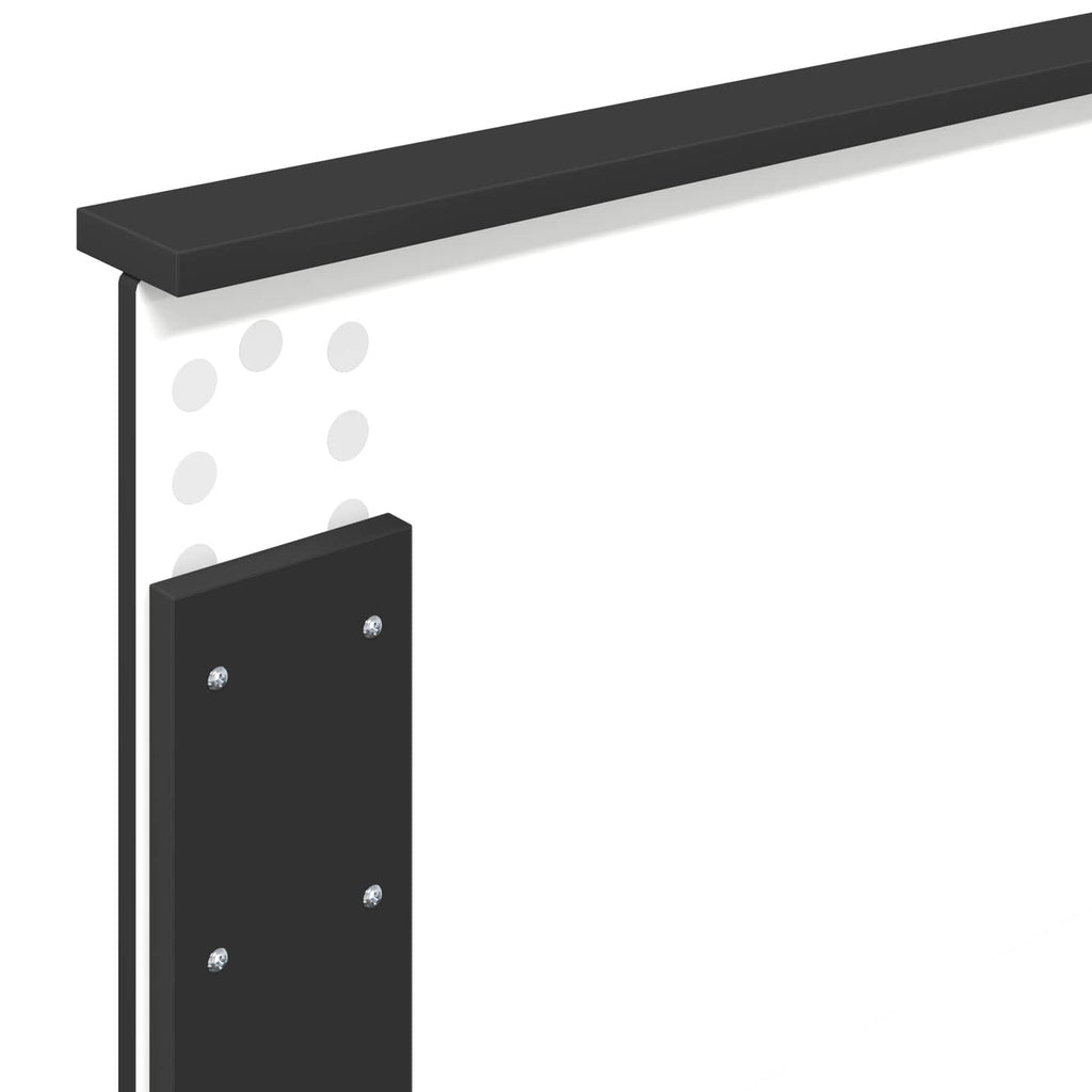 Bettrahmen mit Regal Schwarz 90 x 200 cm Holzwerkstoff