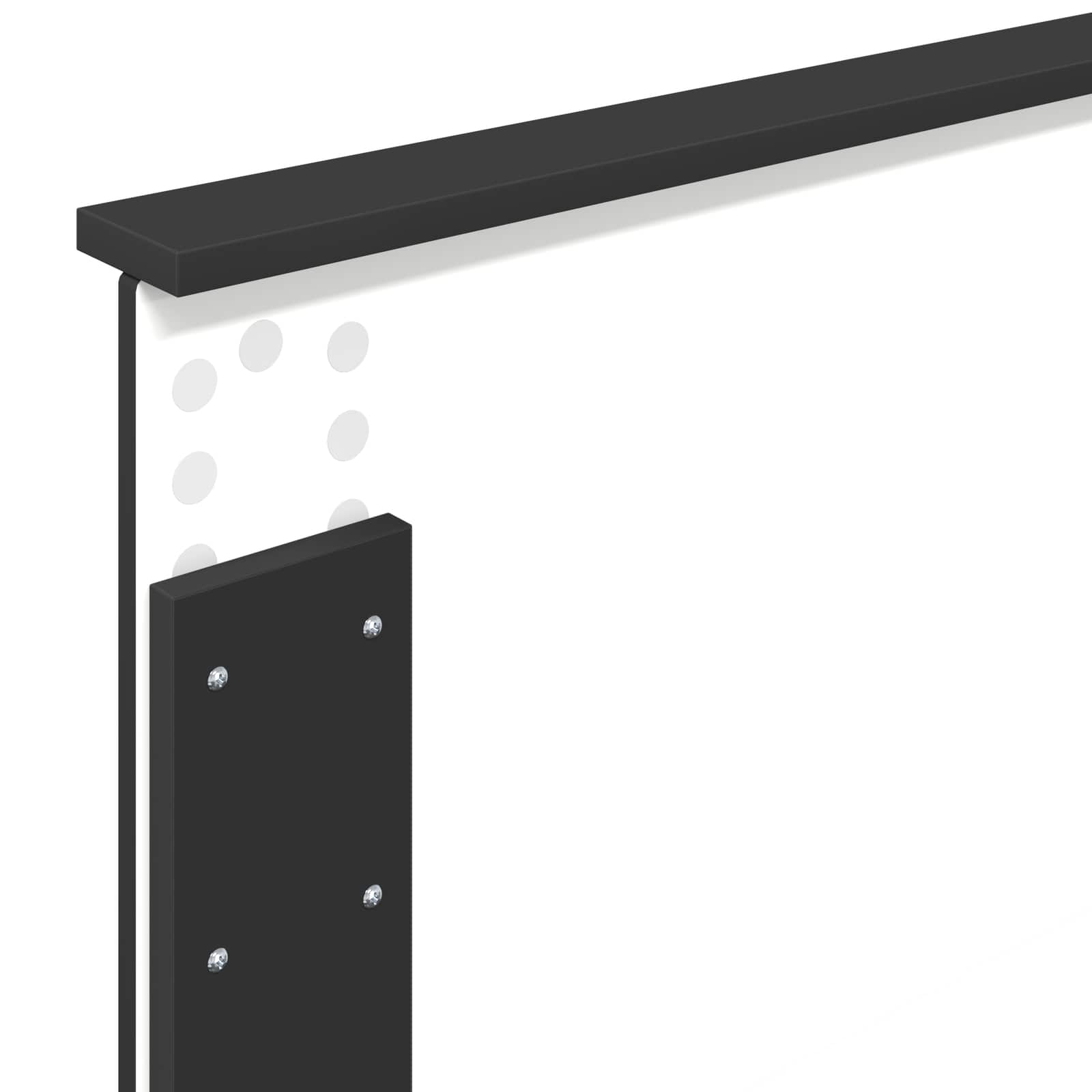 Bettrahmen mit Regal Schwarz 90 x 200 cm Holzwerkstoff
