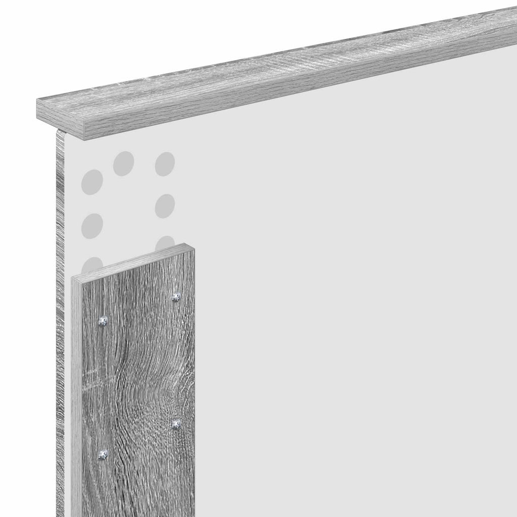 Bettrahmen mit Regal Graues Sonoma 90 x 200 cm Holzwerkstoff