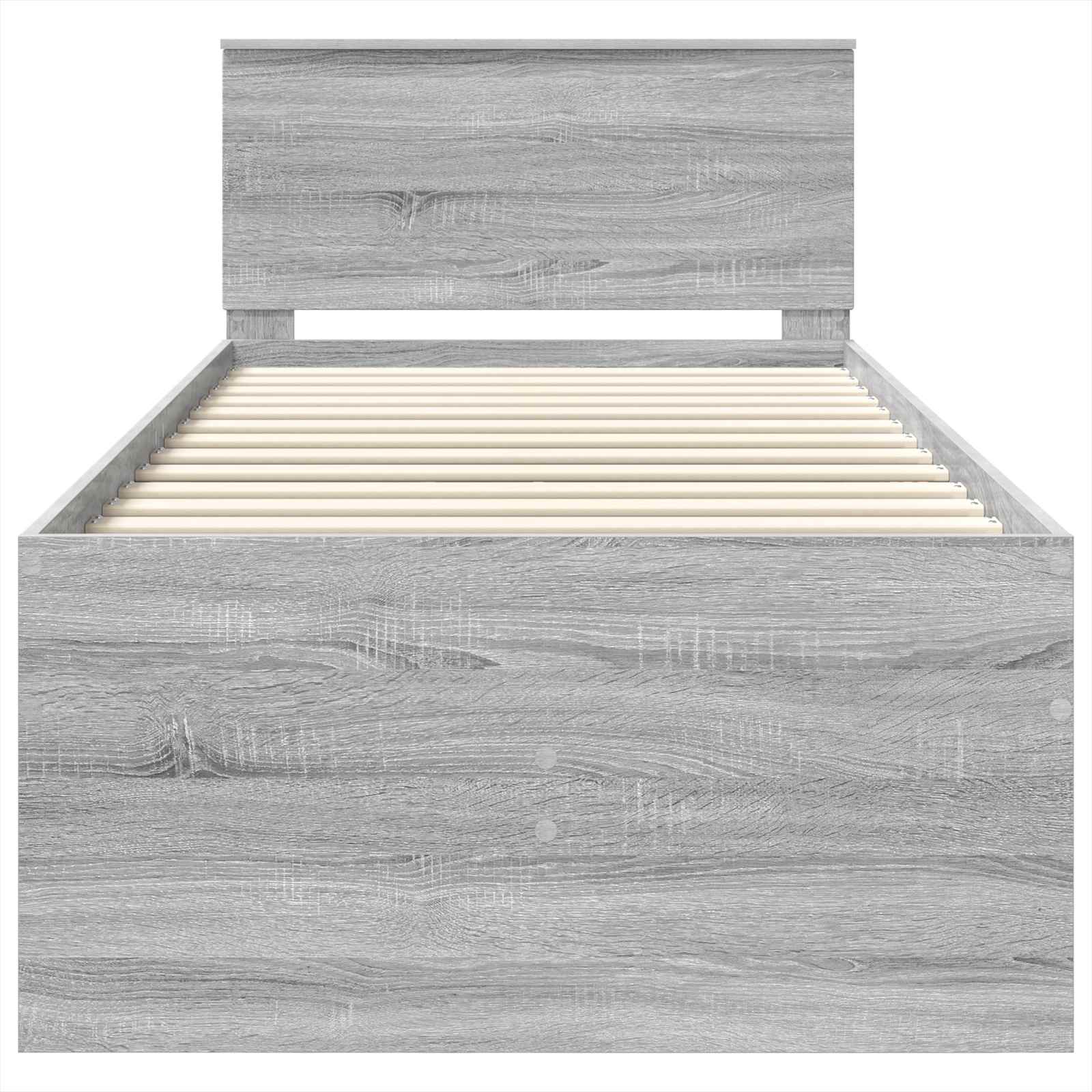 Tagesbett Grau Sonoma und Schwarz 90 x 190 cm Holzwerkstoff