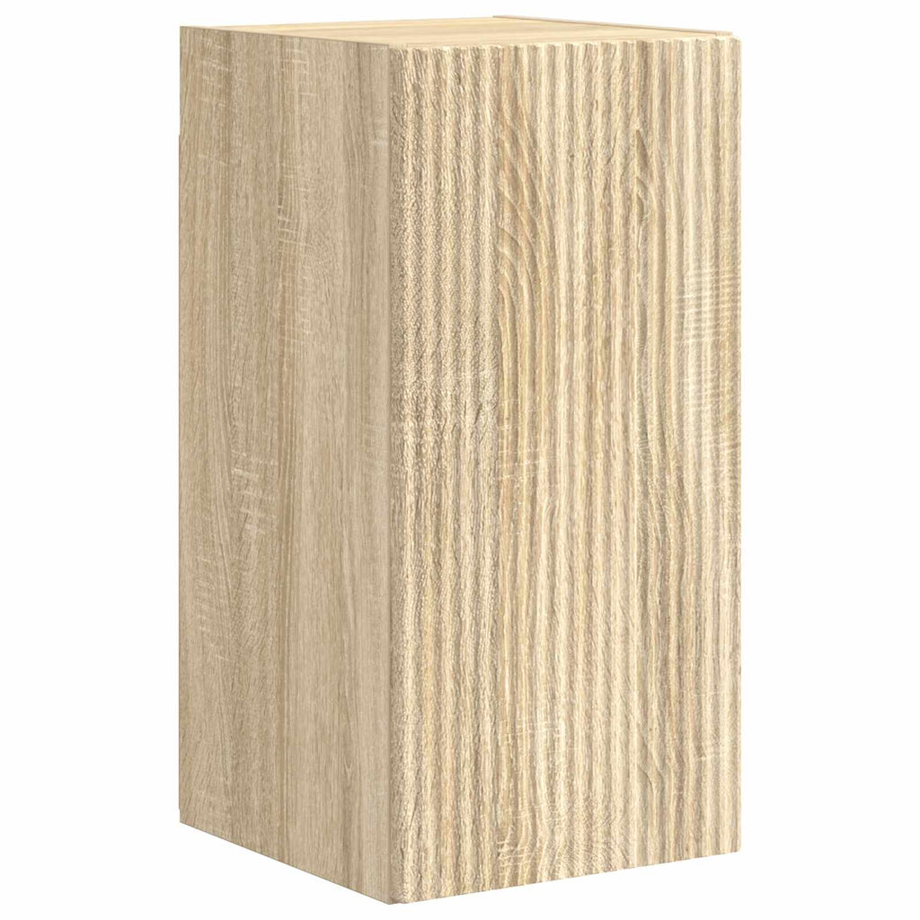 TV-Wandregal-Set Wandmontiert 4 pcs Sonoma-Eiche Holzwerkstoff
