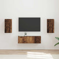 TV-Wandregal-Set Wandmontiert 4 pcs Altholz Holzwerkstoff