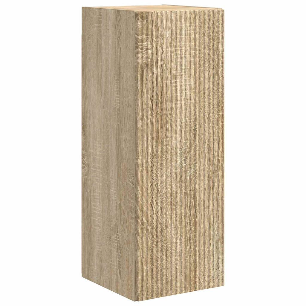 TV-Wandregal-Set Wandmontiert 4 pcs Sonoma-Eiche Holzwerkstoff