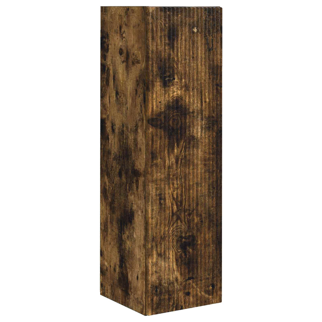 TV-Wandregal-Set 4 pcs Geräucherte Eiche Holzwerkstoff