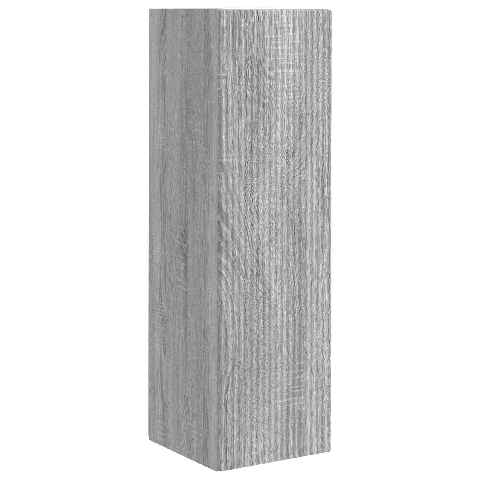 TV-Wandregal-Set Wandmontiert 4 pcs Graues Sonoma Holzwerkstoff