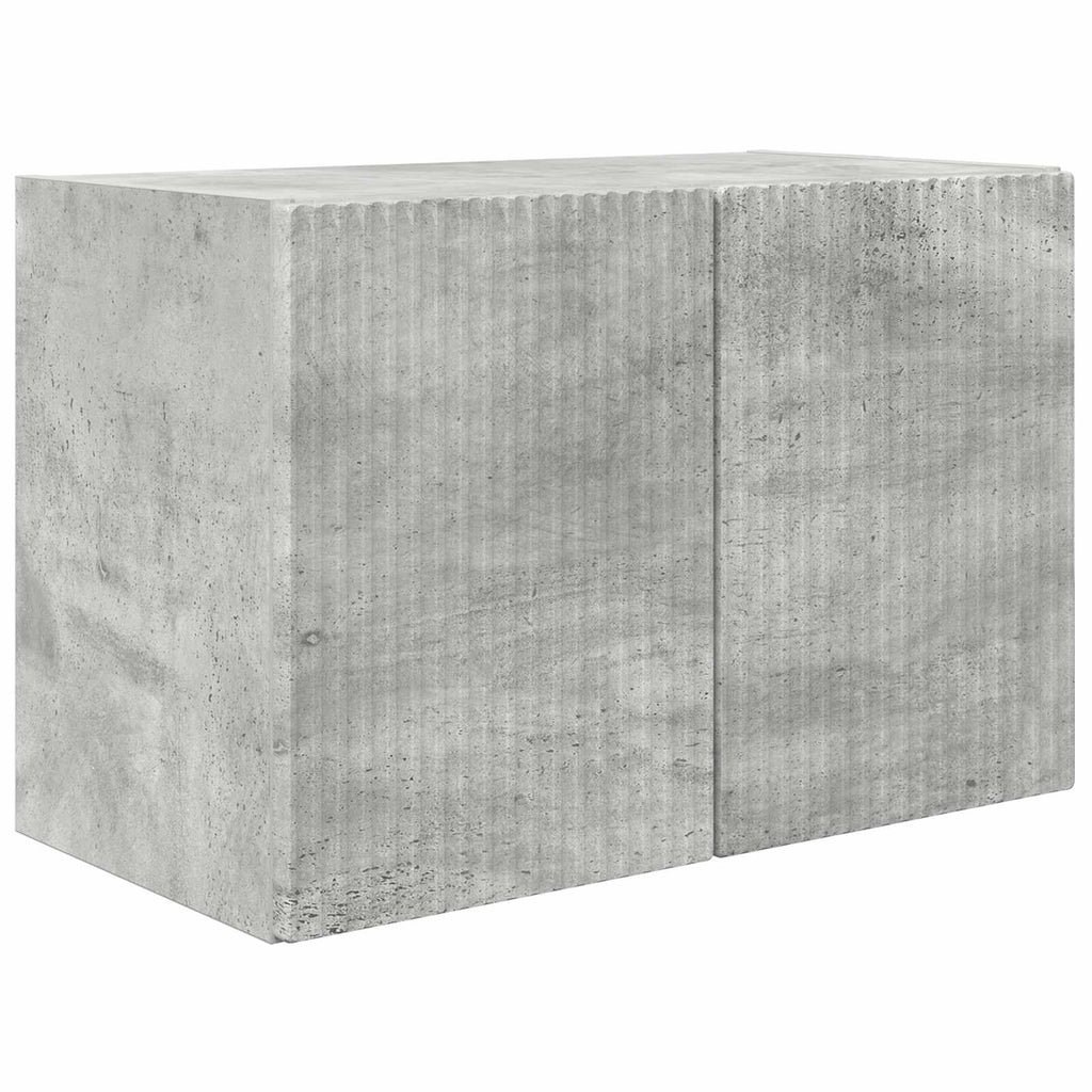 TV-Wandregal-Set Wandmontiert 4 pcs Beton Grau Holzwerkstoff