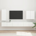 TV-Wandregal-Set Wandmontiert 6 pcs Weiß