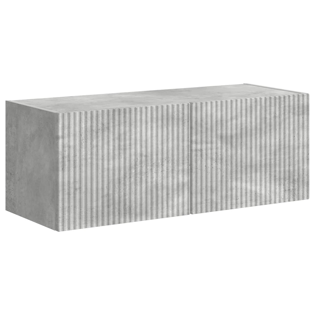 TV-Wandregal-Set Wandmontiert 6 pcs Beton Grau
