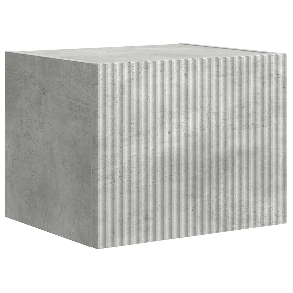 TV-Wandregal-Set Wandmontiert 6 pcs Beton Grau