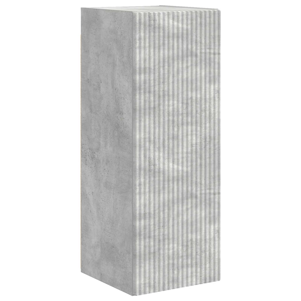 TV-Wandregal-Set Wandmontiert 6 pcs Beton Grau