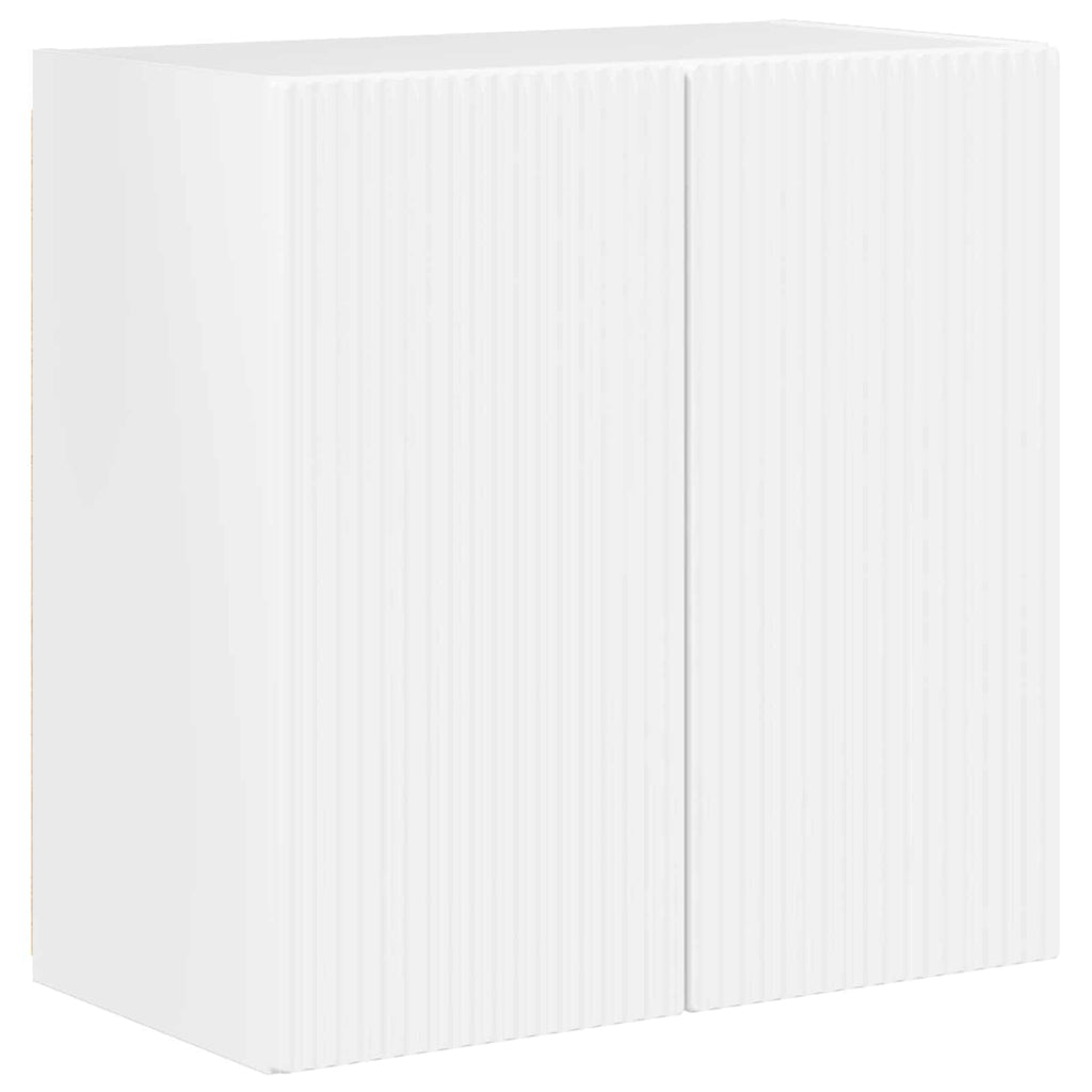 TV-Wandregal-Set Wandmontiert 6 pcs Hochglanz Weiß