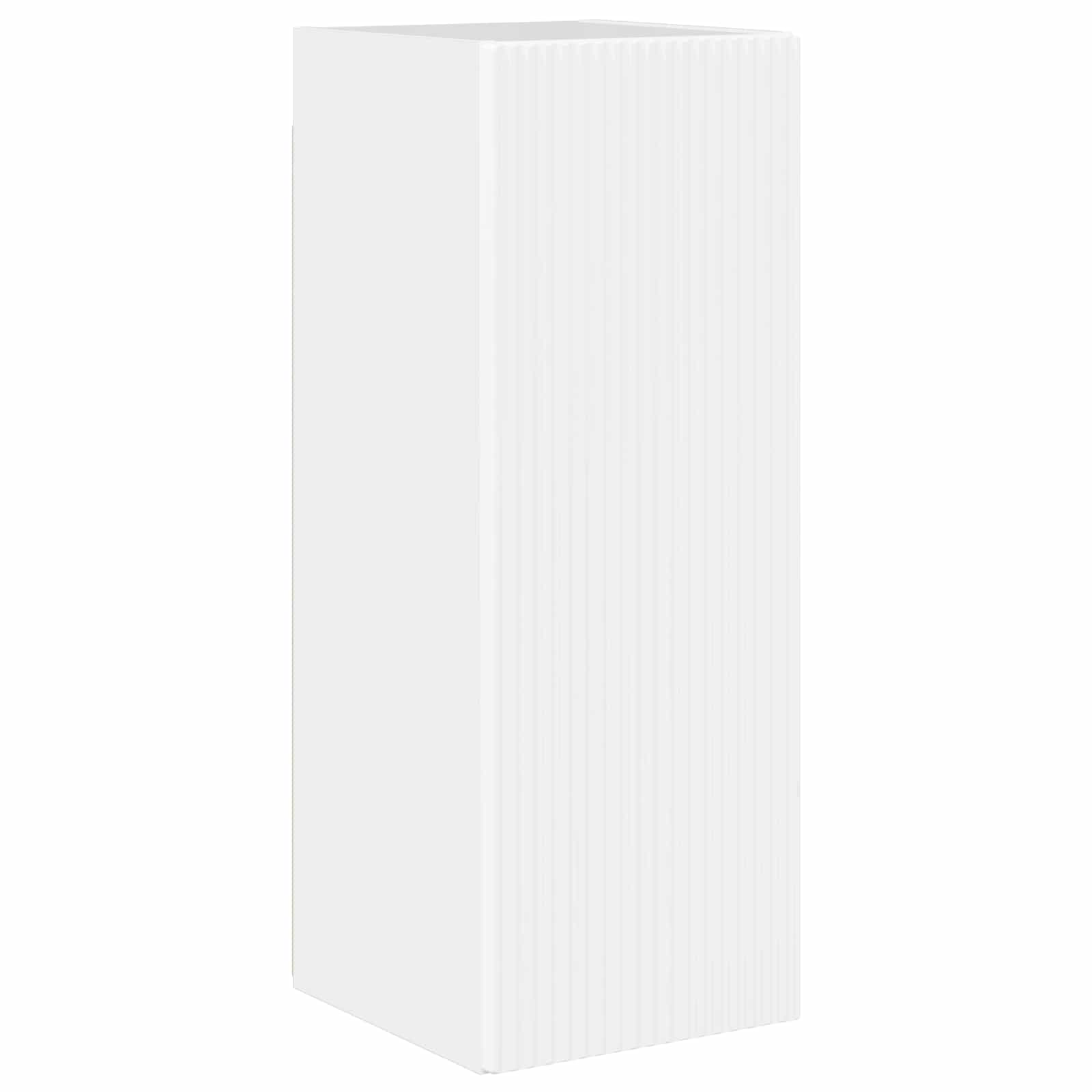 TV-Wandregal-Set Wandmontiert 6 pcs Hochglanz Weiß