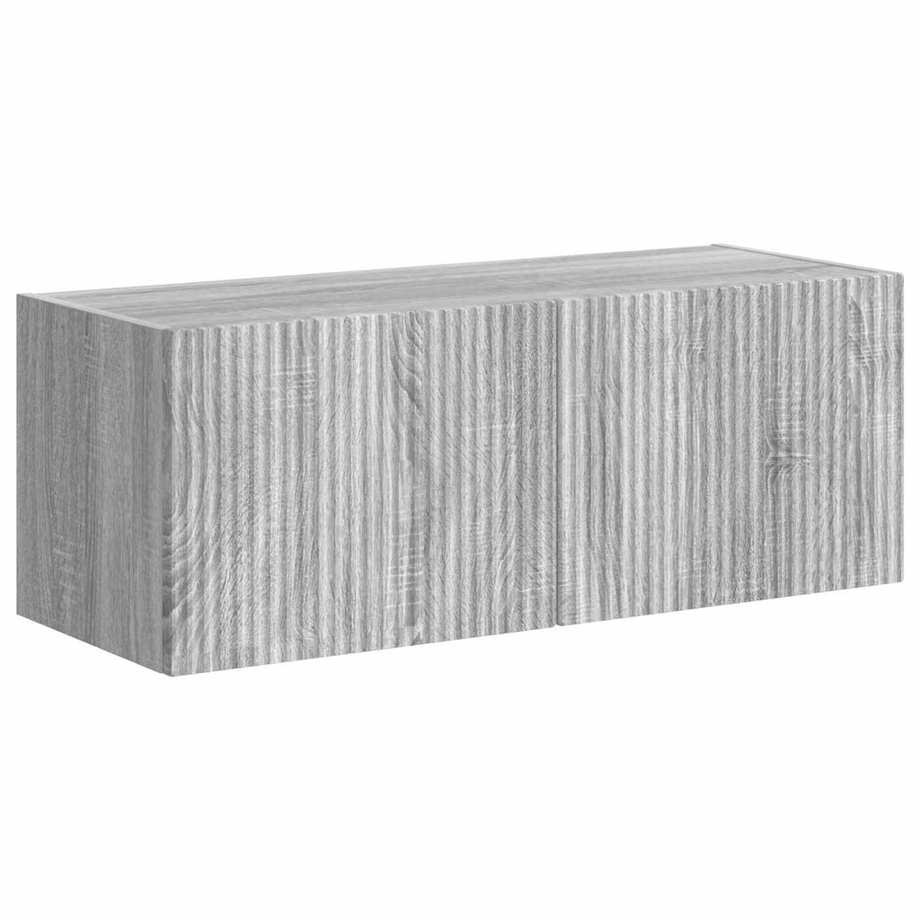 TV-Wandregal-Set Wandmontiert 6 pcs Graues Sonoma