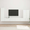 TV-Wandregal-Set Wandmontiert 6 pcs Weiß