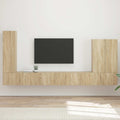 TV-Wandregal-Set Wandmontiert 6 pcs Sonoma-Eiche