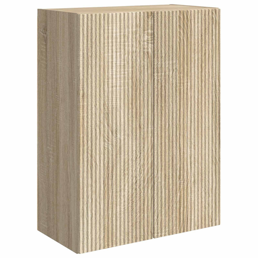 TV-Wandregal-Set Wandmontiert 6 pcs Sonoma-Eiche